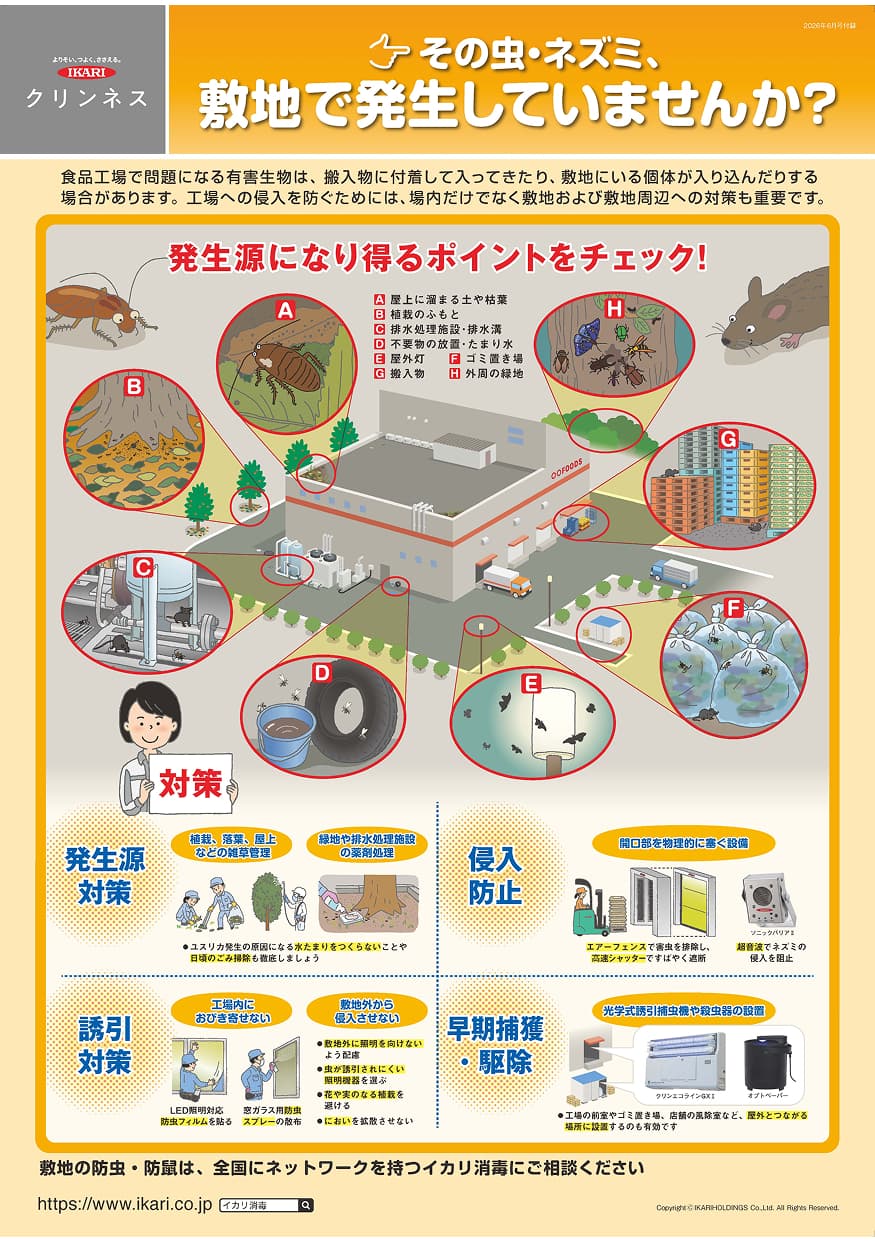 その虫・ネズミ、敷地で発生していませんか？
